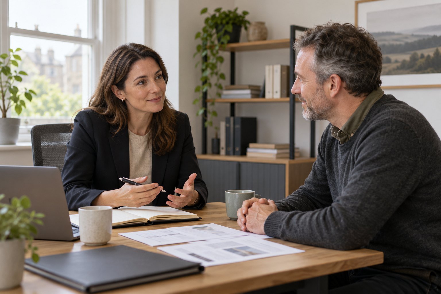Illustrative business advice consultation