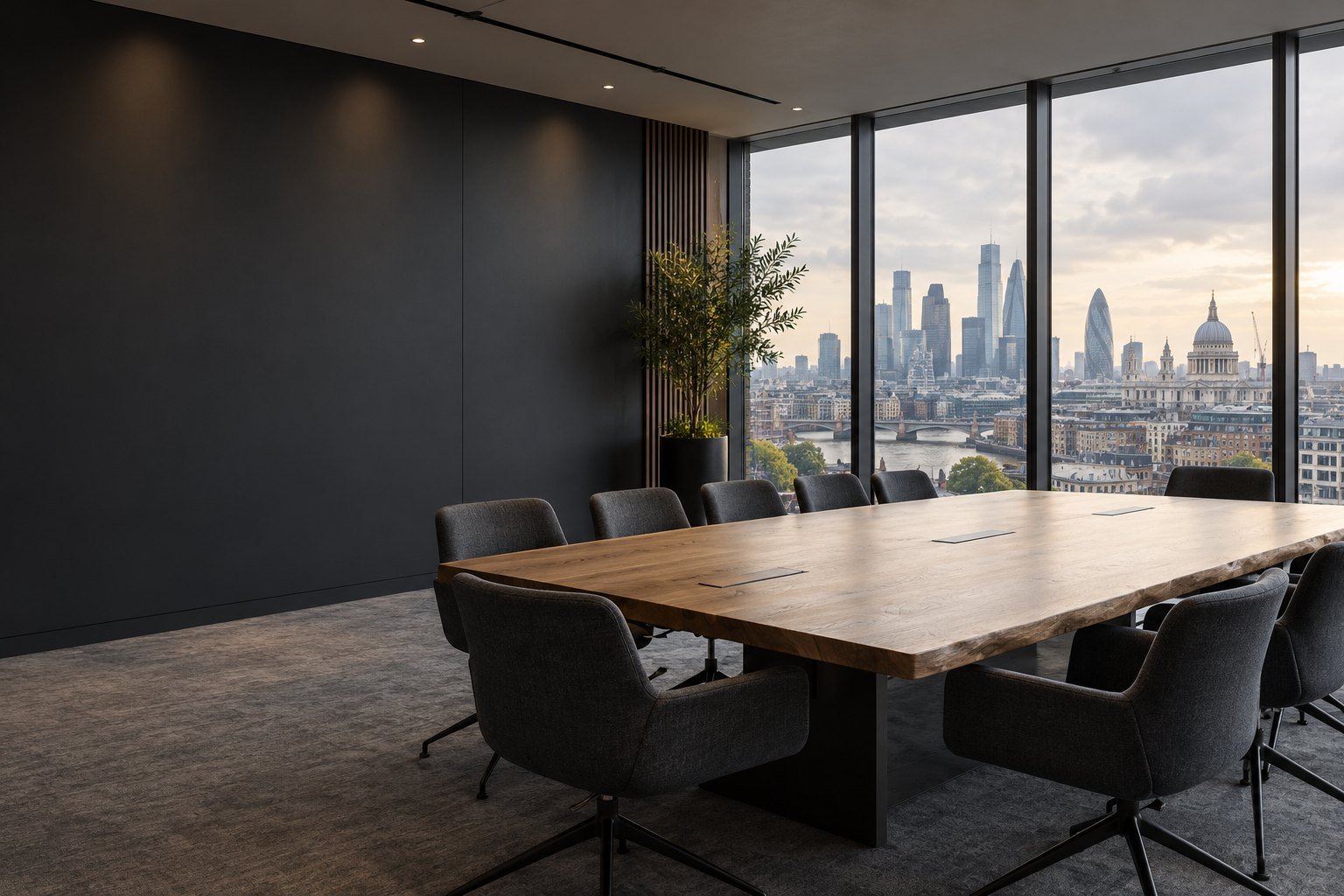 Illustrative modern office meeting room